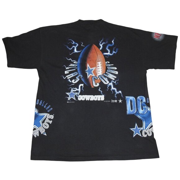 Vintage Dallas Cowboys Bulletin Athletic Canada AOP All Over Print T-Shirt OSFA - Picture 6 of 9